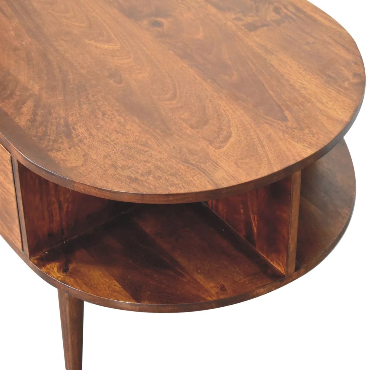 Chestnut Oval Coffee Table with 2 Drawers - Coffee tables, photo 5 of 8