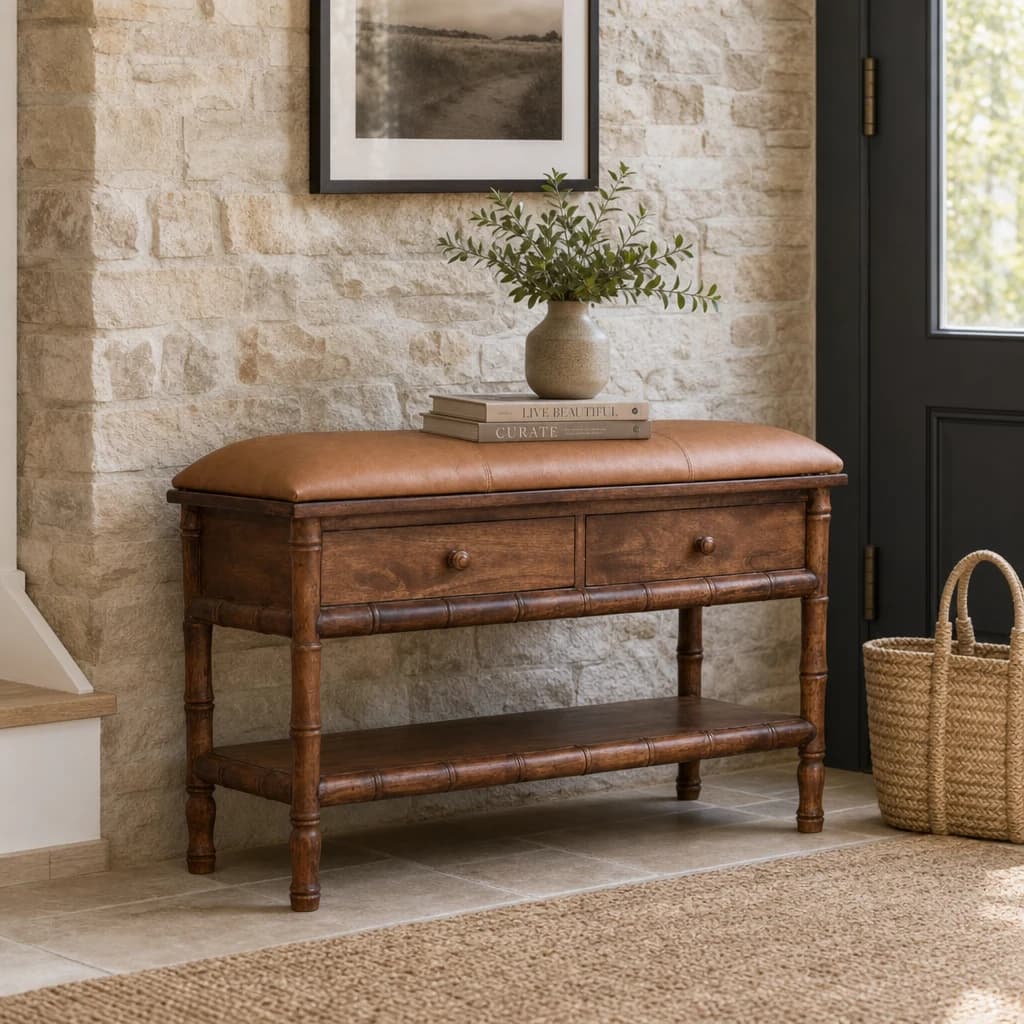 Bamboo Carved Storage - Benches, photo 1 of 8