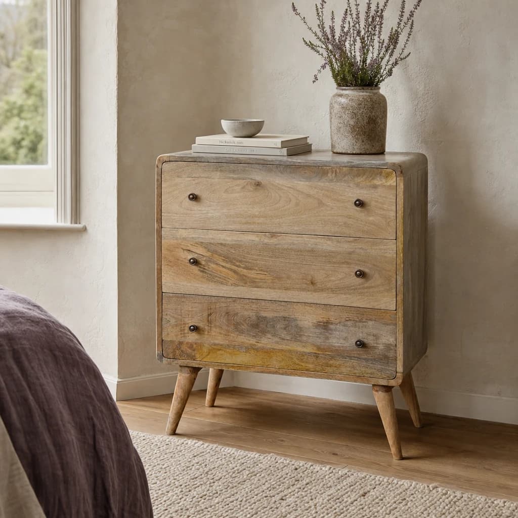 Curved Oak-ish Chest - Furniture, photo 1 of 8