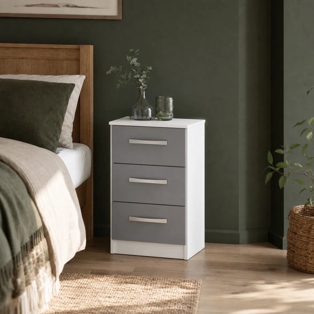 Lynx 3 Drawer Bedside - Bedside tables, photo 1 of 10