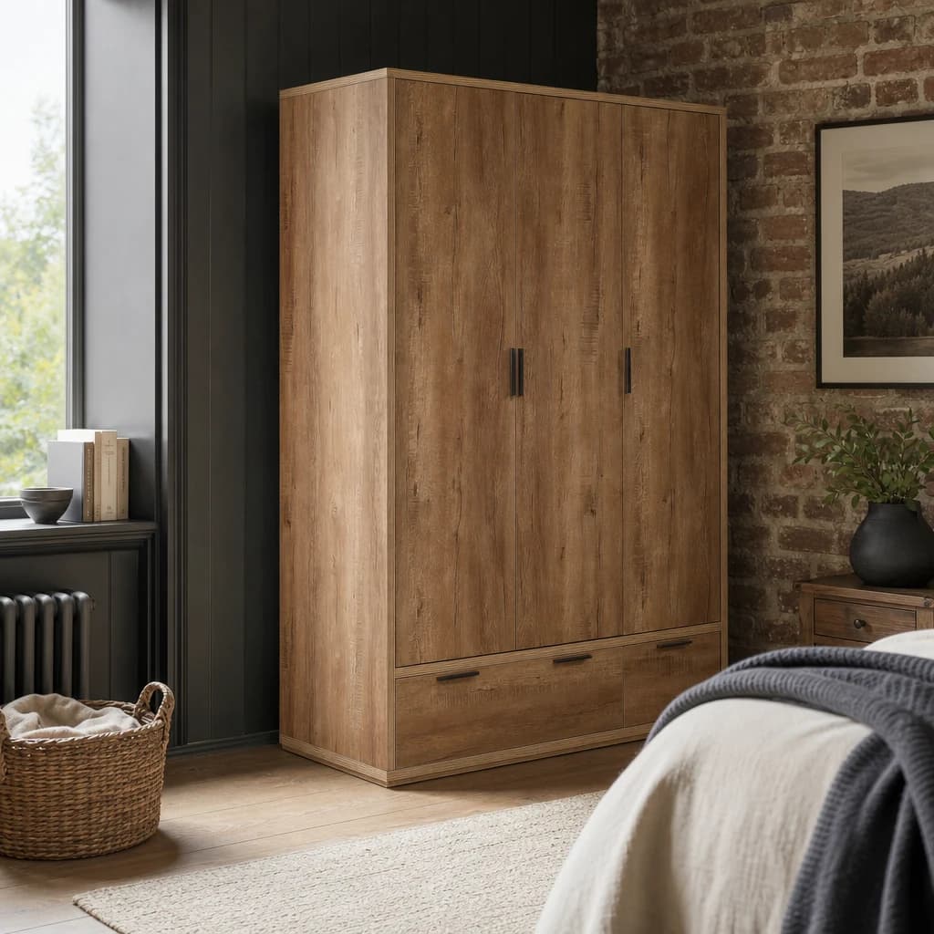 Stockwell 3 Door 2 Drawer Wardrobe - Wardrobes, photo 1 of 10