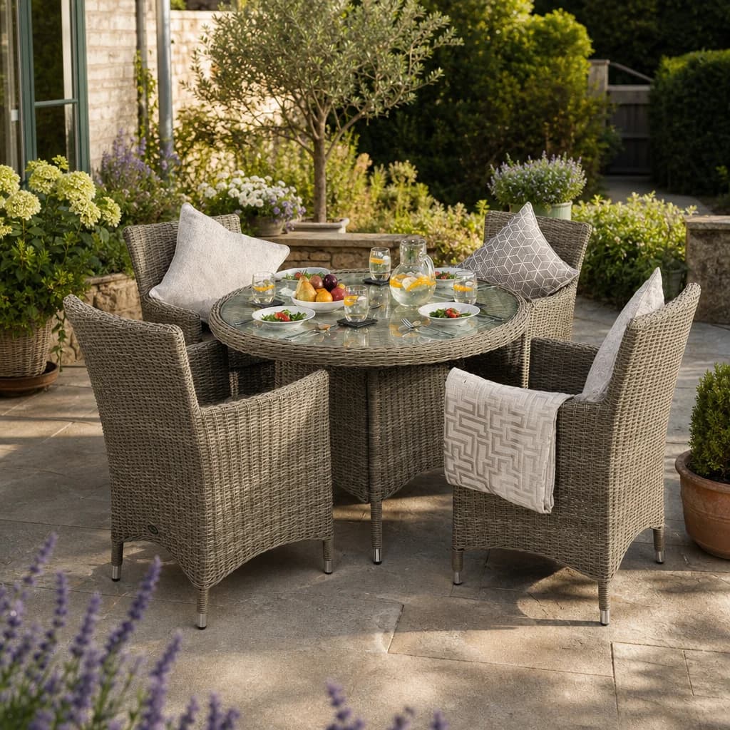 Wentworth 4 Seater Carver Dining Set - Outdoor, photo 1 of 7