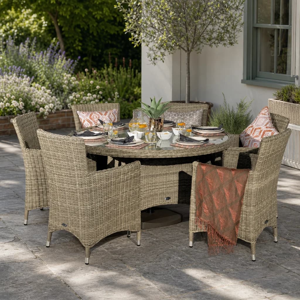 Wentworth 6 Seater Carver Dining Set - Outdoor, photo 1 of 7