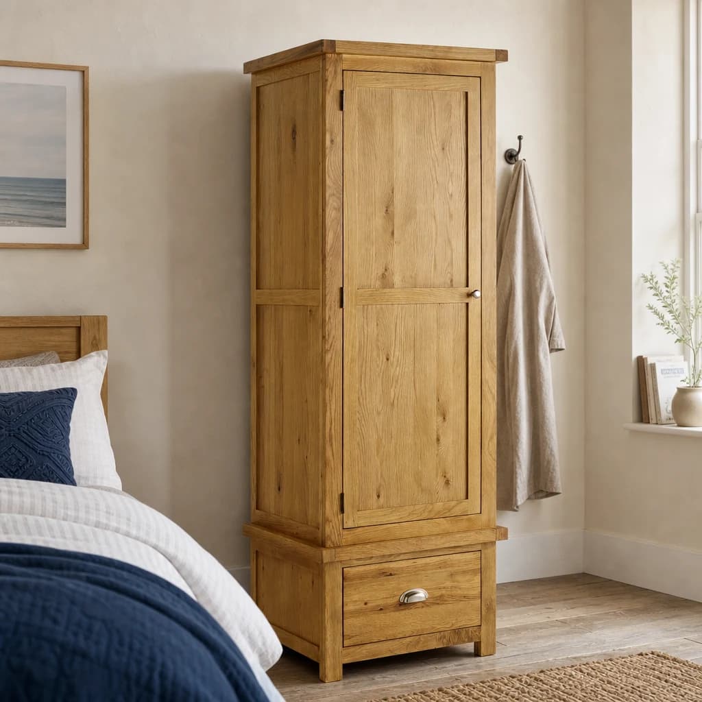 Woburn 1 Door 1 Drawer Wardrobe - Wardrobes, photo 1 of 10