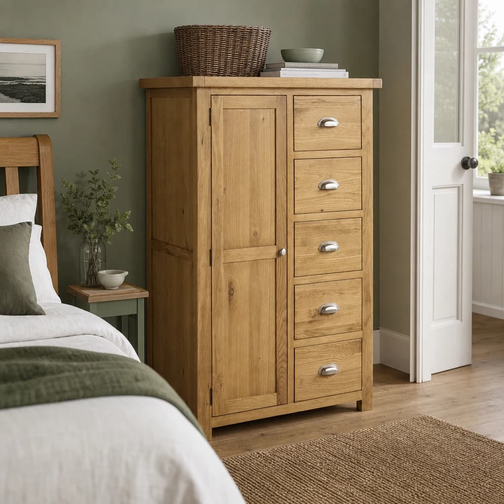 Woburn 1 Door 5 Drawer Wardrobe - Wardrobes, photo 1 of 10