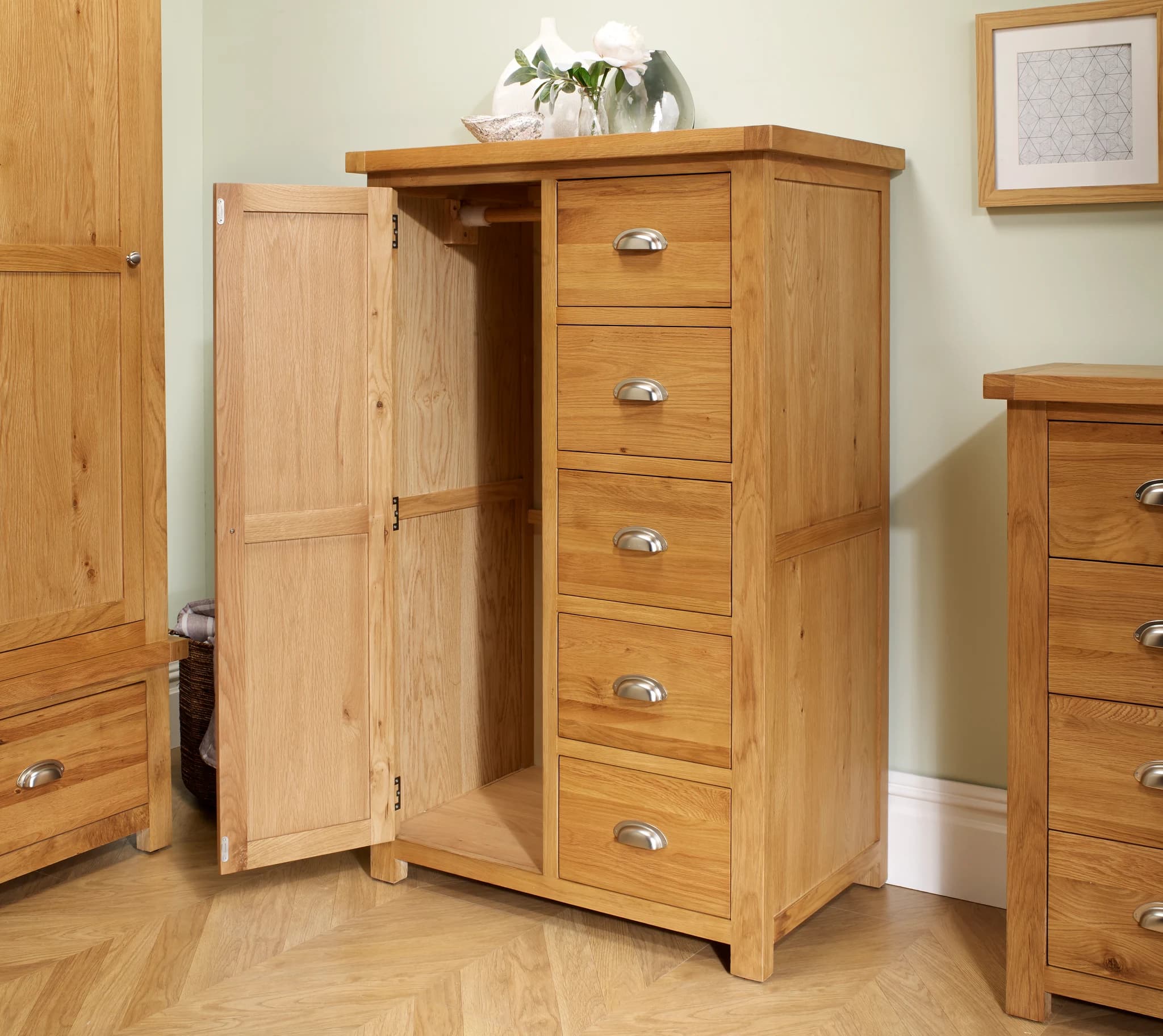 Woburn 1 Door 5 Drawer Wardrobe - Wardrobes, photo 6 of 10