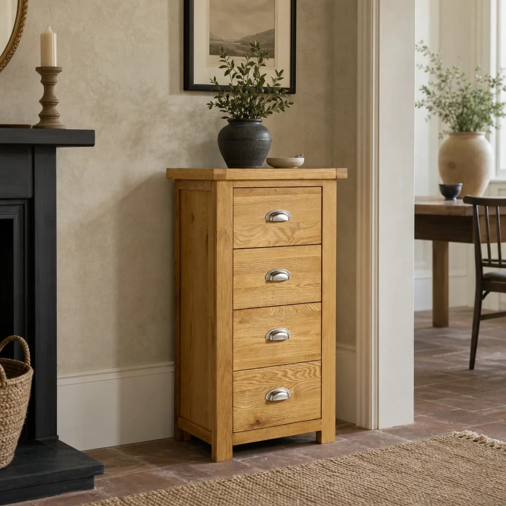 Woburn 4 Drawer Narrow Chest - Chests of drawers, photo 1 of 10