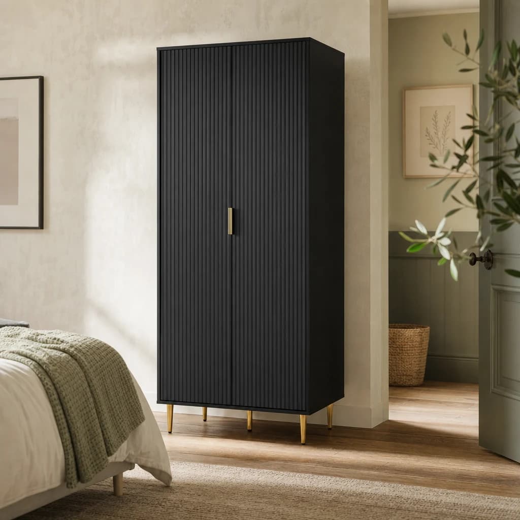 Zara 2 Door Fluted Wardrobe