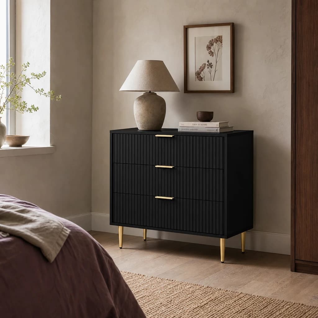 Zara 3 Drawer Fluted Chest