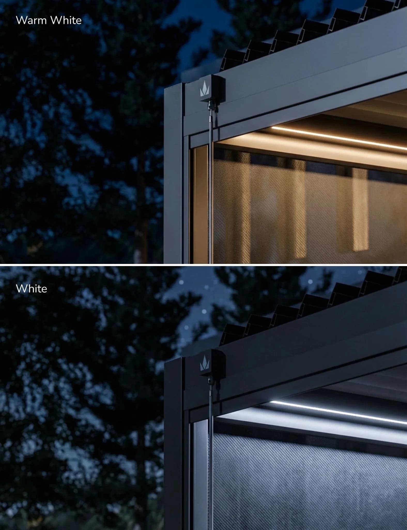 Pure 3x3m Pergola with Manual Louvered Roof and Solar Lighting - Pergolas, photo 4 of 6