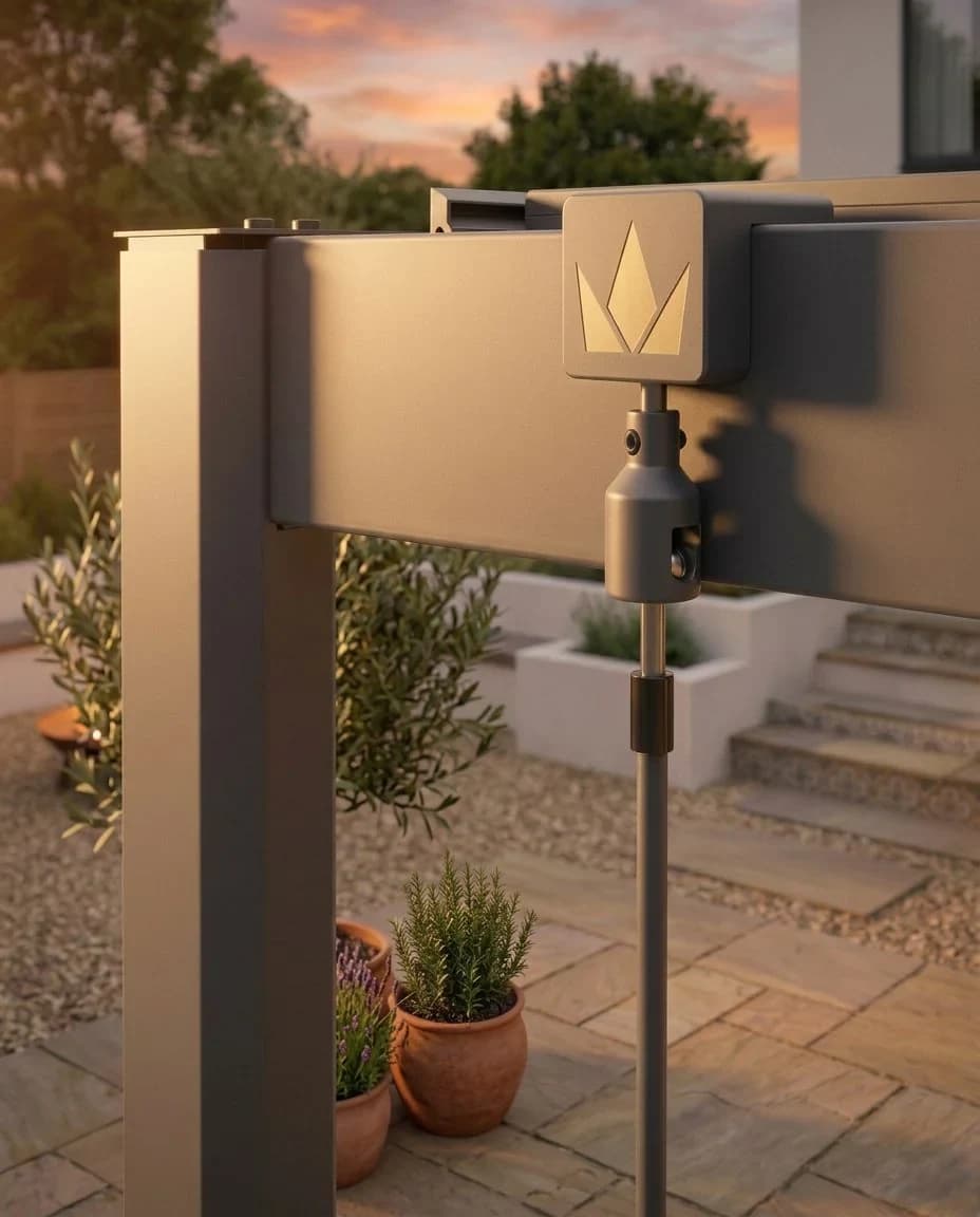 Pure 4x3m Pergola with Manual Louvered Roof and Solar Lighting - Pergolas, photo 2 of 6