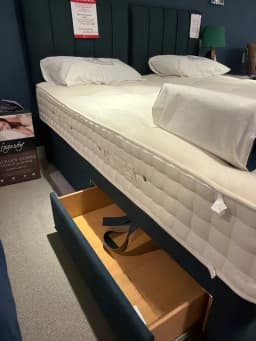 Hypnos 180cm zip link Wool Origins 6, 2 drawer firm edge pocket sprung divan set. With 2 single strutted Petra Headboards - photo 3 of 3