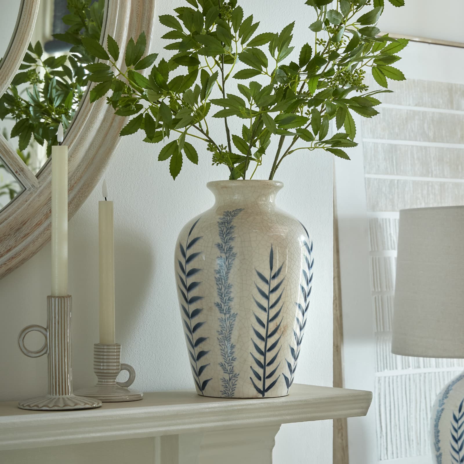 Classic Blue Flora Juniper Vase - Vases, photo 2 of 6