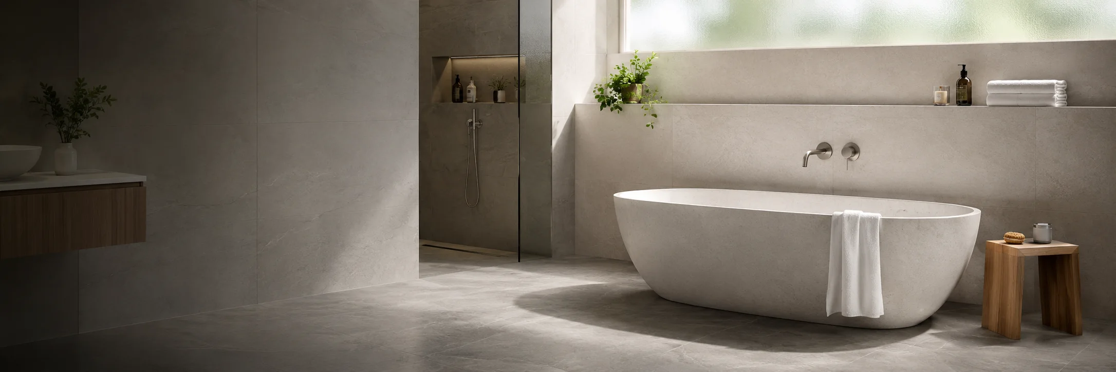 Modern bathroom designed and fitted by Crestwood