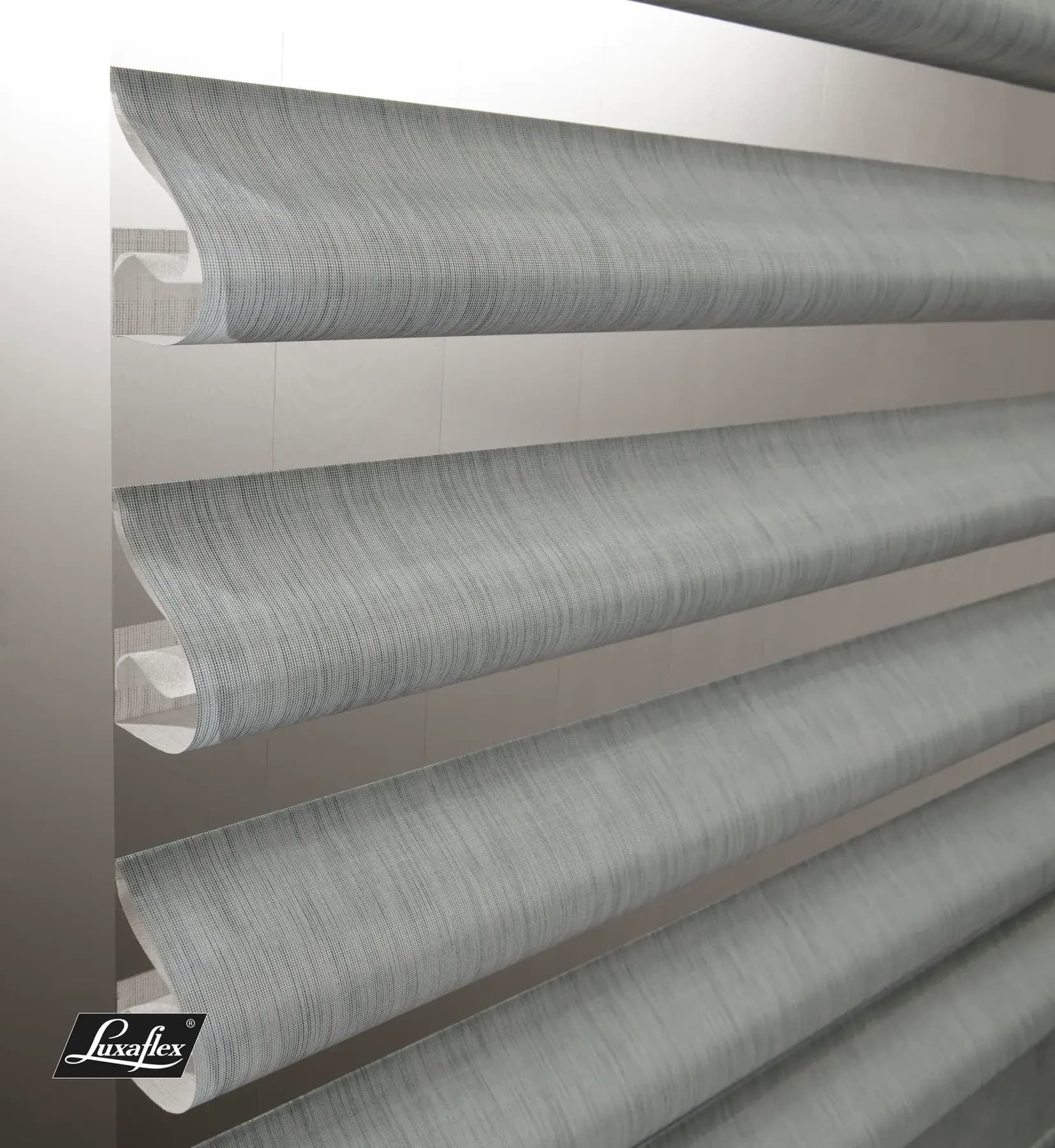 Luxaflex Pirouette soft shade fabric vanes, close detail