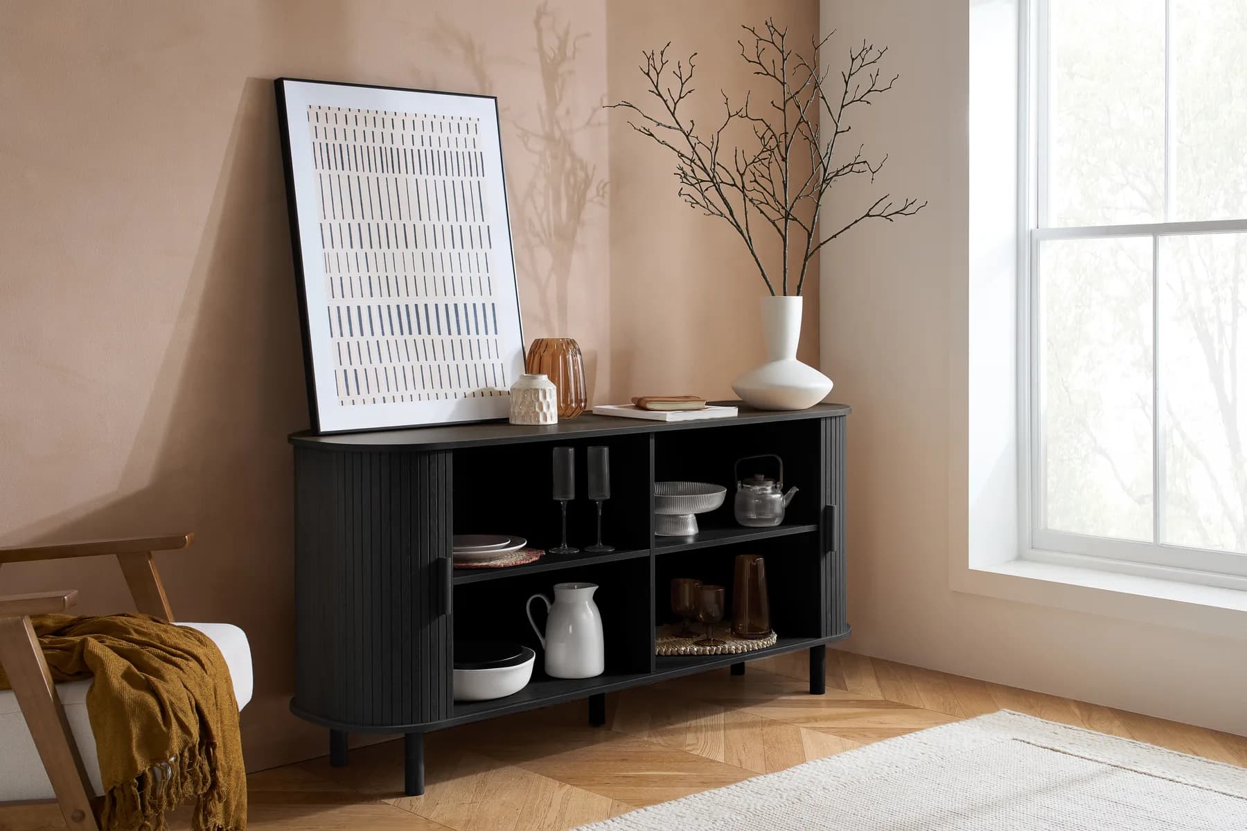 Axel 2 Door Fluted Sideboard - Sideboards, photo 2 of 10