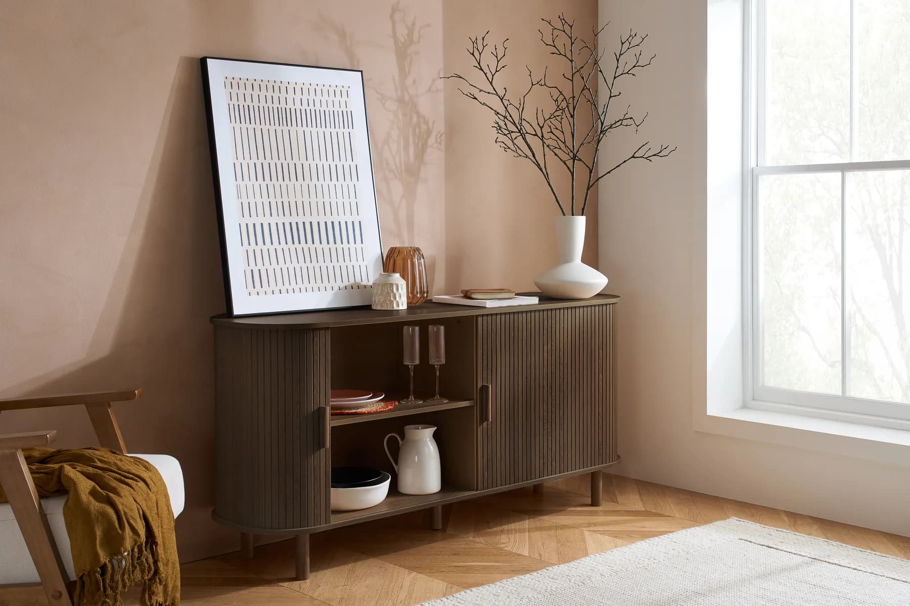 Axel 2 Door Fluted Sideboard - Sideboards, photo 9 of 10