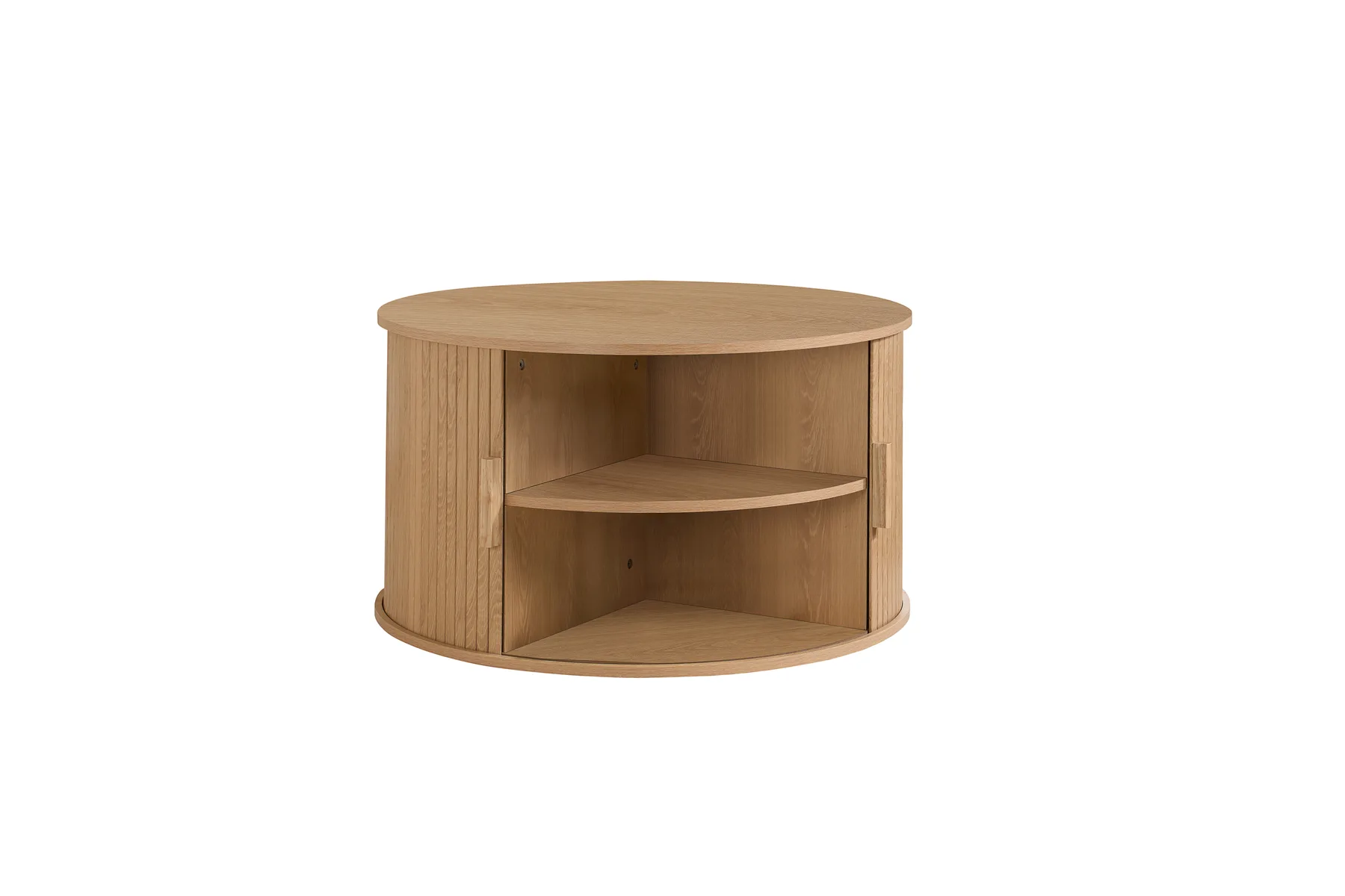 Axel Round Fluted Coffee Table with Storage - Coffee tables, photo 3 of 10