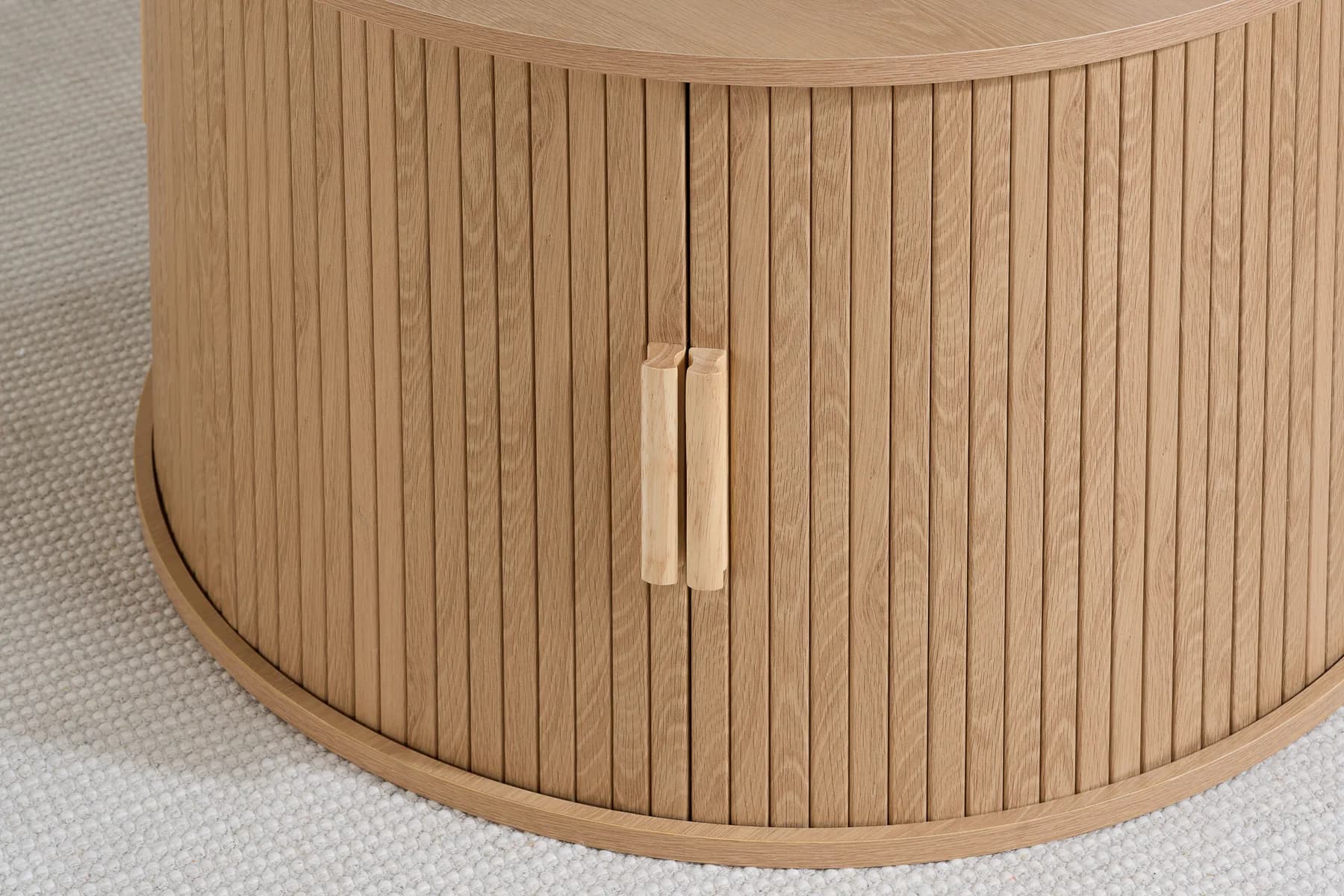 Axel Round Fluted Coffee Table with Storage - Coffee tables, photo 6 of 10