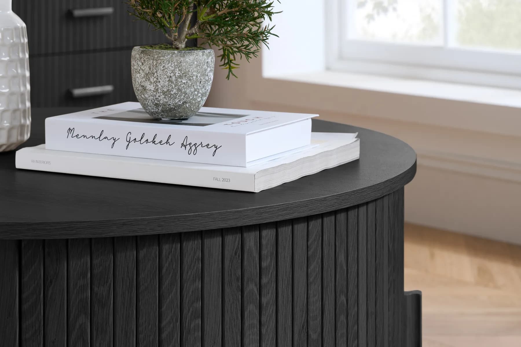 Axel Round Fluted Coffee Table with Storage - Coffee tables, photo 7 of 10