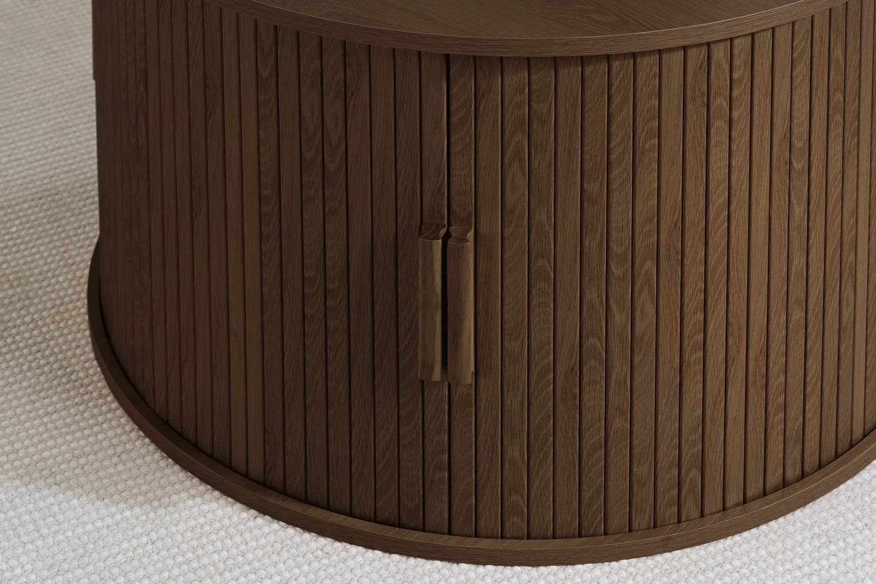 Axel Round Fluted Coffee Table with Storage - Coffee tables, photo 6 of 10