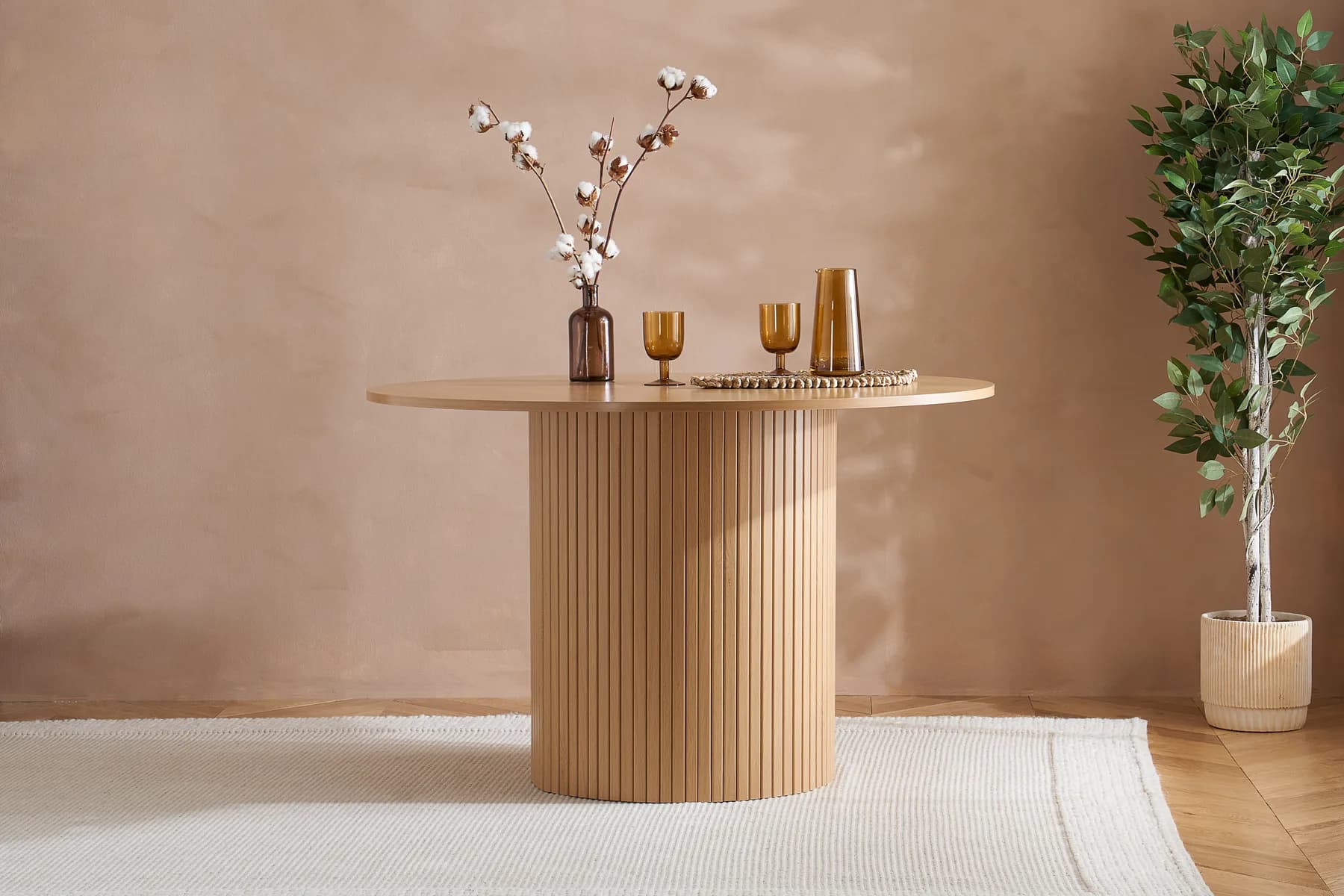 Axel Round Fluted Dining Table - Dining tables, photo 2 of 10