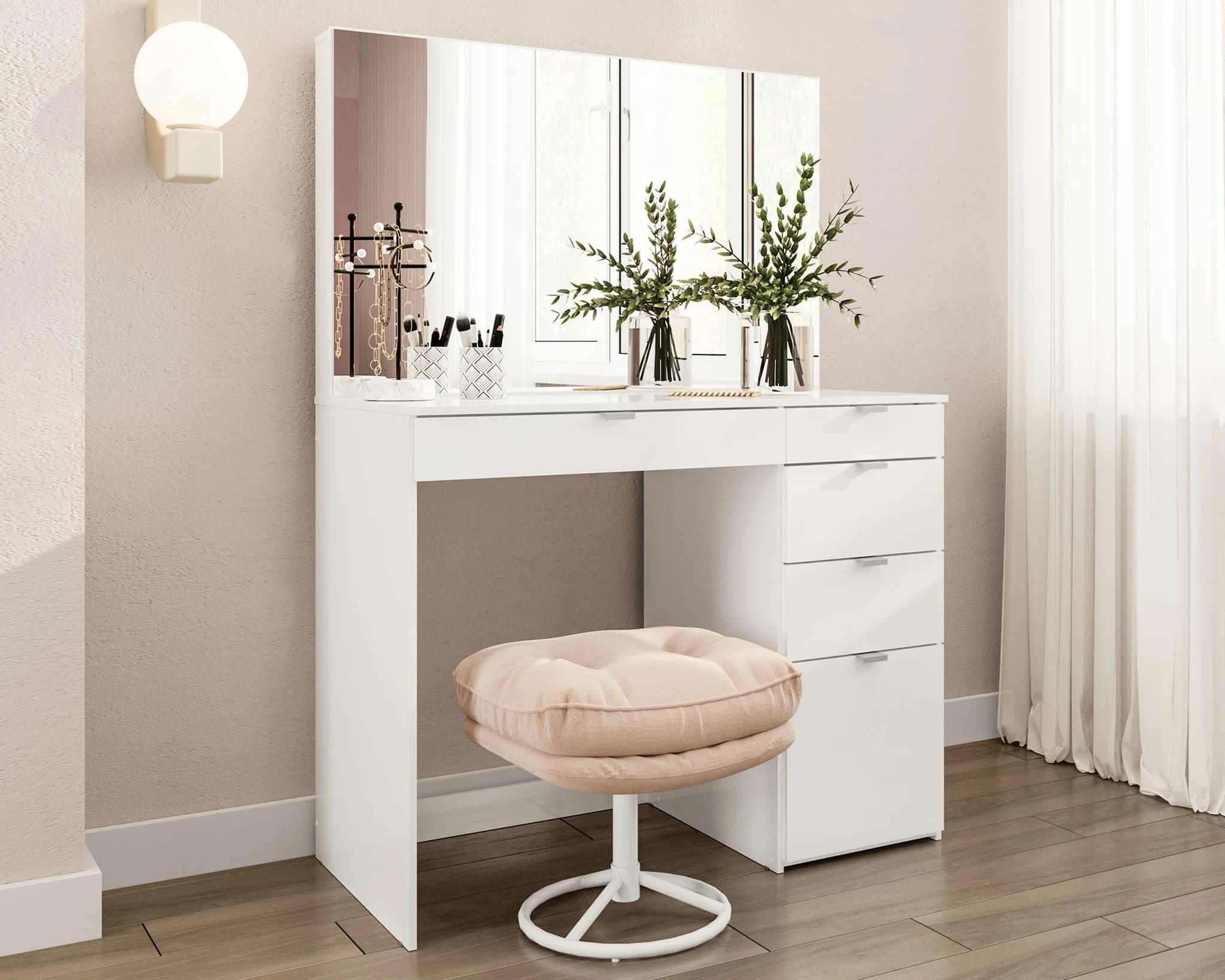 Ava 5 Drawer Dressing Table - Tables, photo 2 of 8