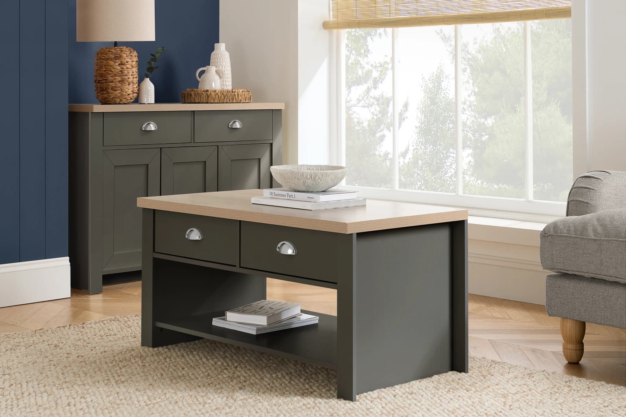 Highgate 2 Drawer Coffee Table - Coffee tables, photo 2 of 10