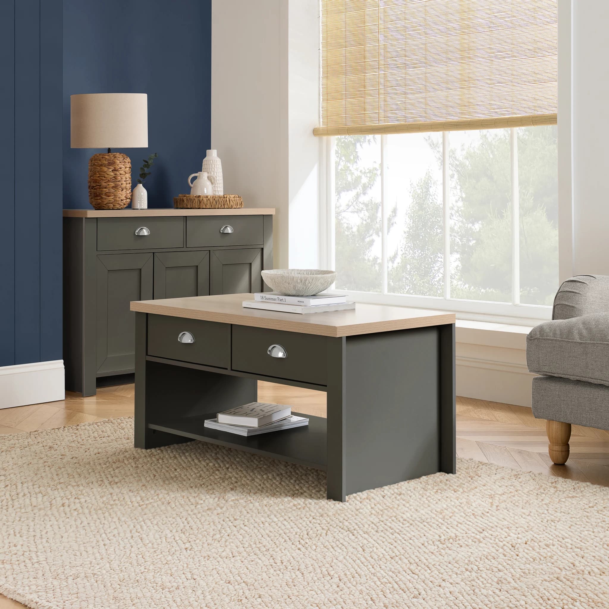 Highgate 2 Drawer Coffee Table - Coffee tables, photo 9 of 10