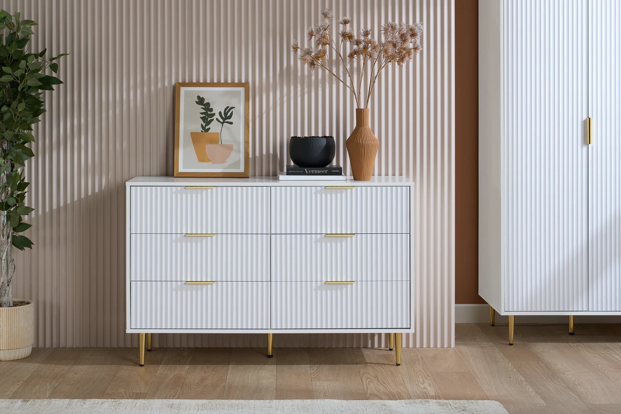 Zara 6 Drawer Fluted Chest - Chests of drawers, photo 2 of 10
