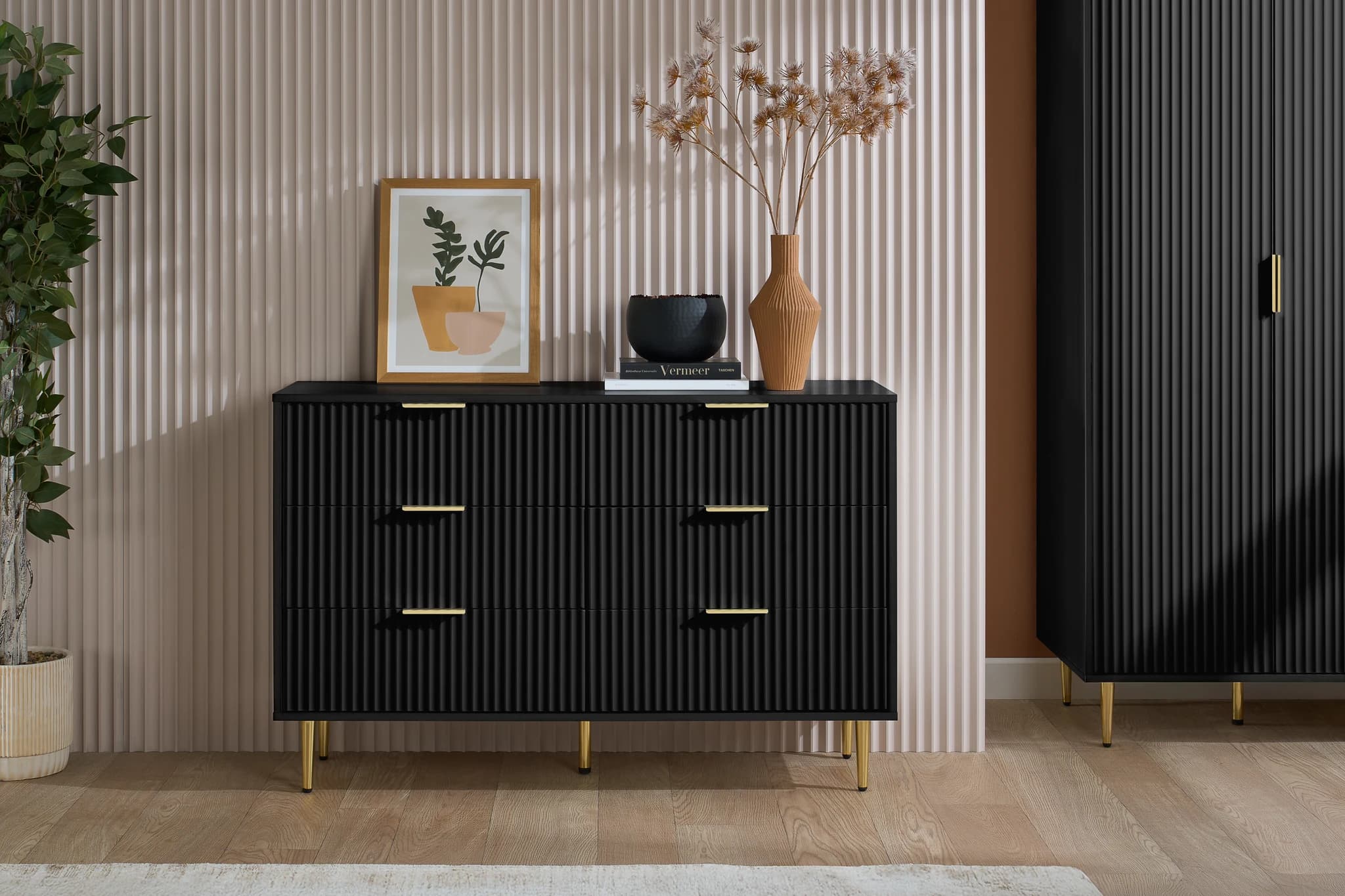 Zara 6 Drawer Fluted Chest - Chests of drawers, photo 2 of 10