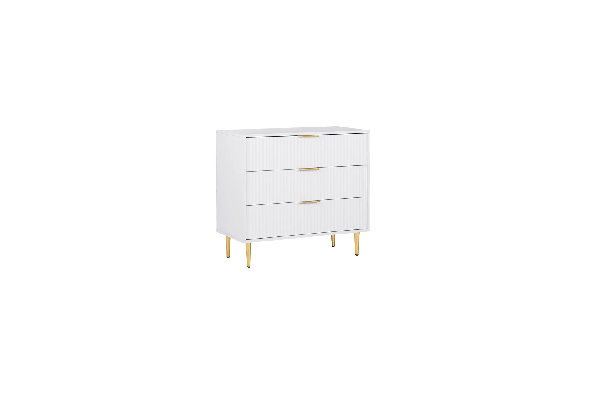 Zara 3 Drawer Fluted Chest - Chests of drawers, photo 3 of 10