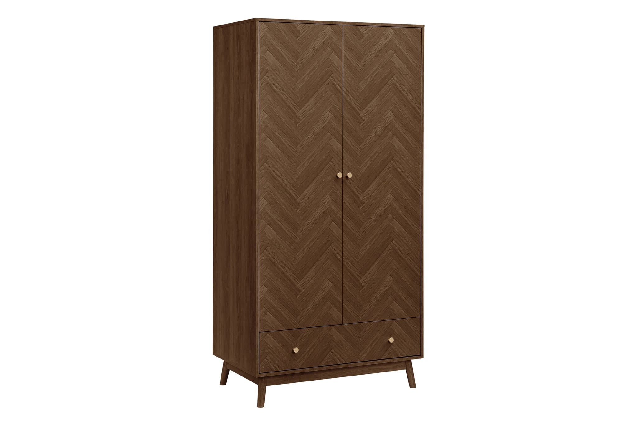 Herringford 2 Door 1 Drawer Wardrobe - Wardrobes, photo 3 of 10