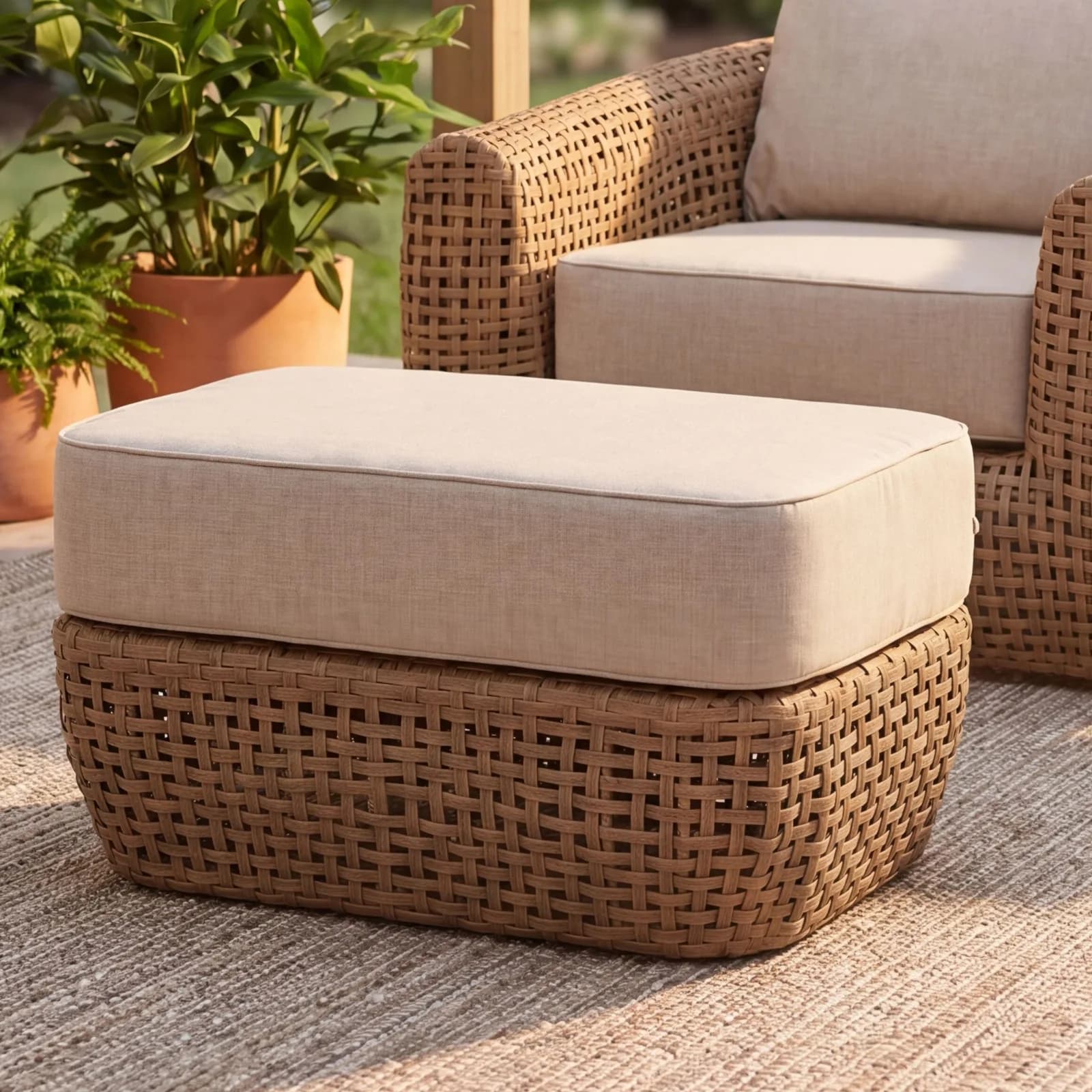 Bloom Collection Outdoor Footstool - Outdoor, photo 6 of 6