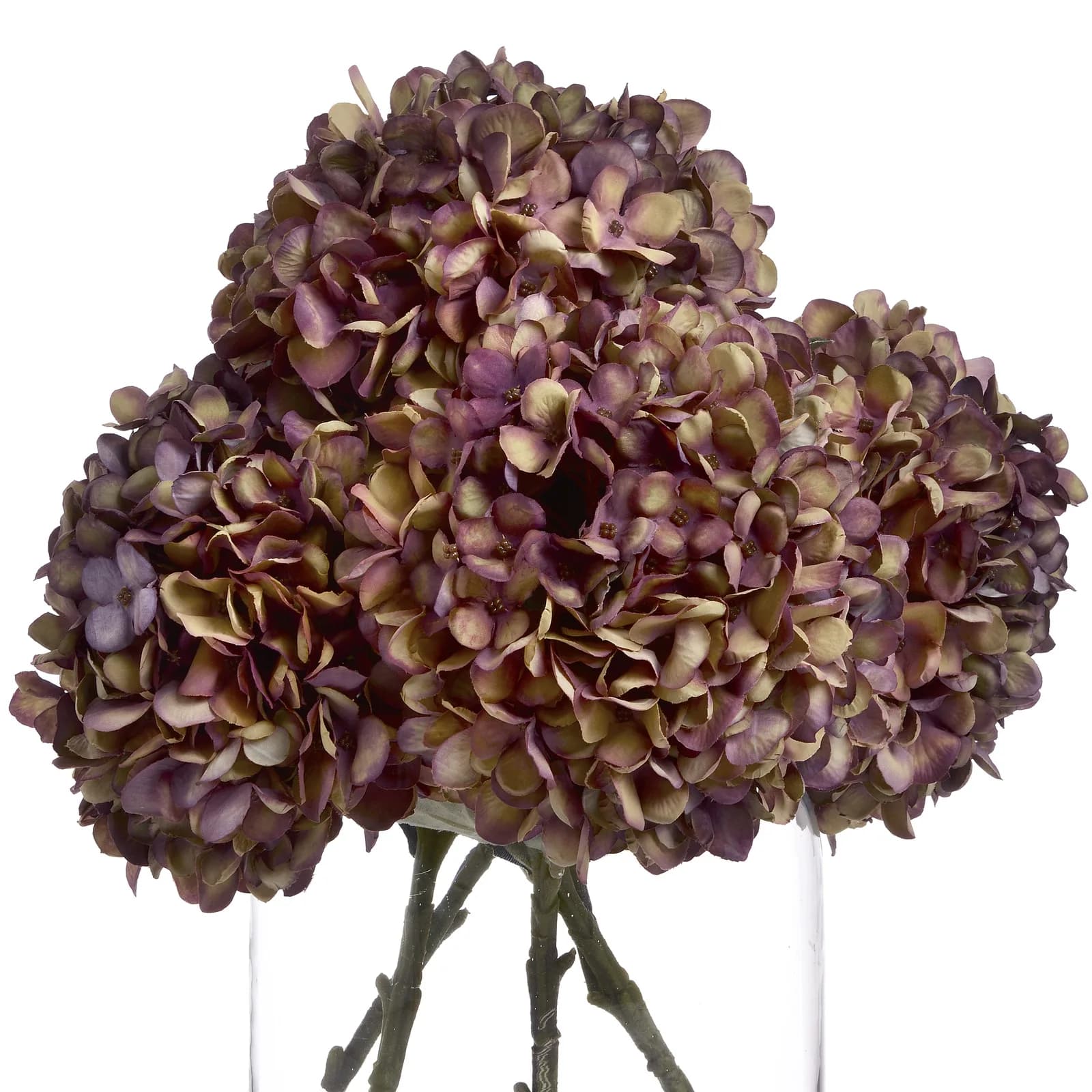 Autumn Burgundy Hydrangea — Pack of 3 - Artificial plants & flowers, photo 5 of 6