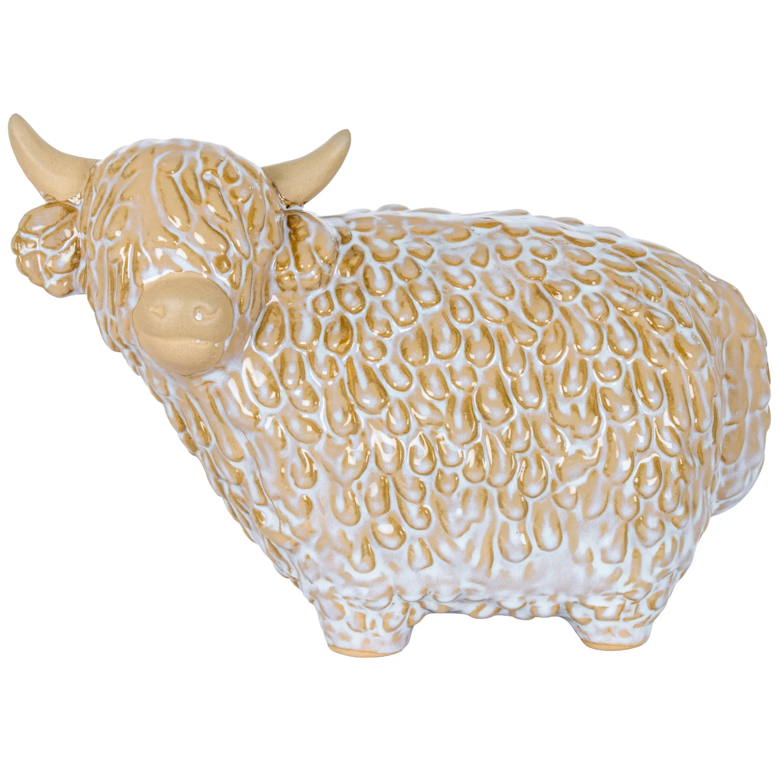 Large Alora Ceramic Highland Cow - Decorative, photo 2 of 5