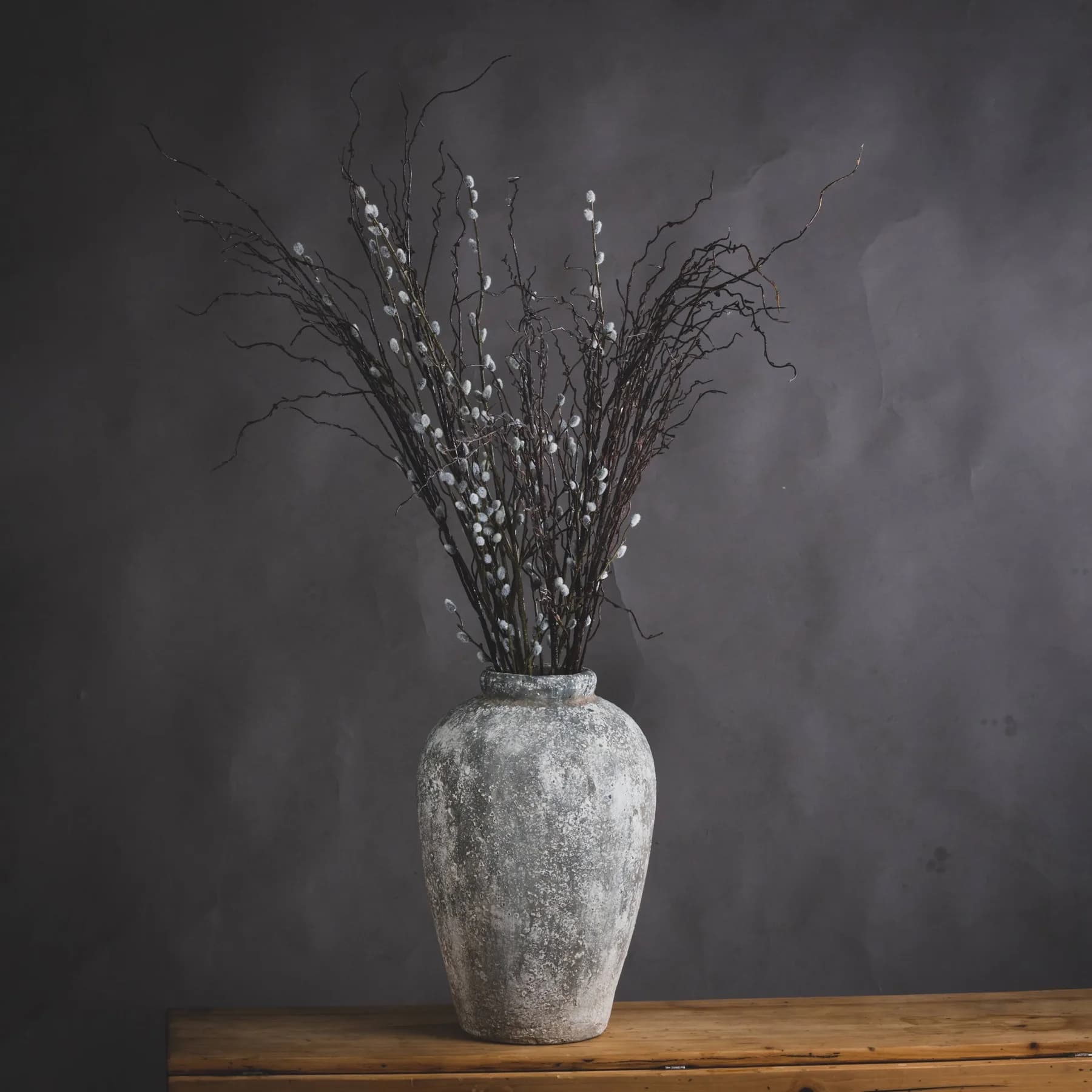 Aged Stone Tall Ceramic Vase - Vases, photo 5 of 6