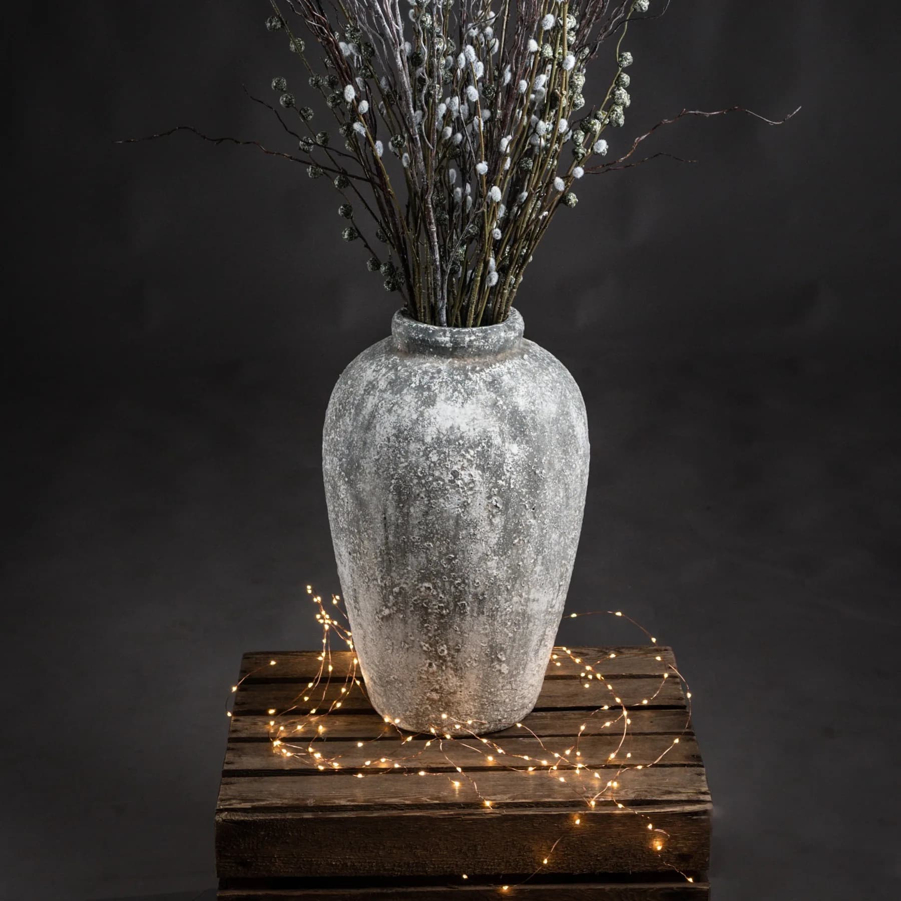 Aged Stone Tall Ceramic Vase - Vases, photo 6 of 6