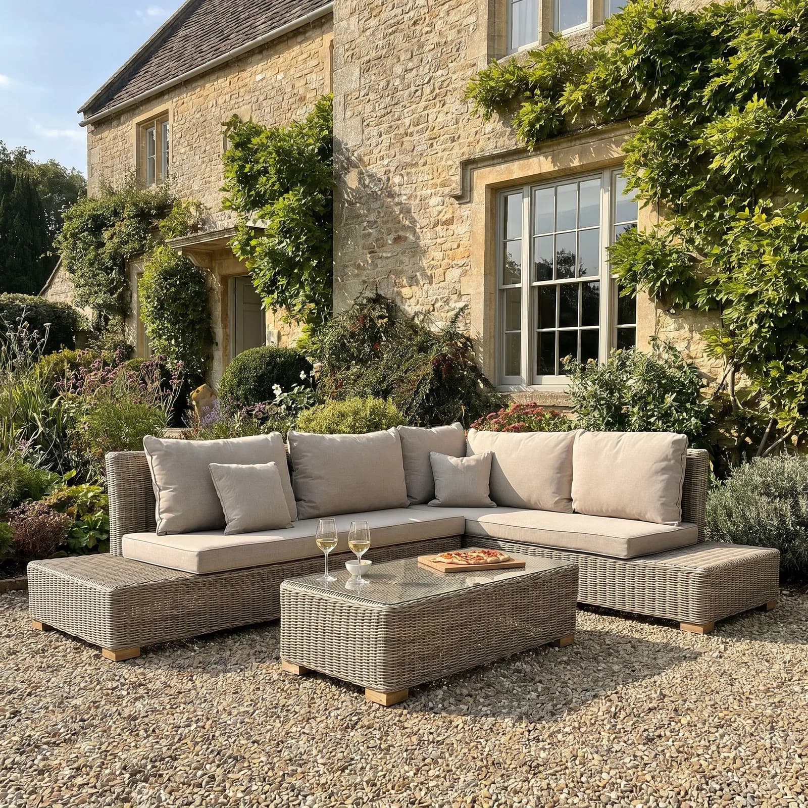 Capri Collection Outdoor Large Corner And Coffee Table Set - Outdoor, photo 2 of 6