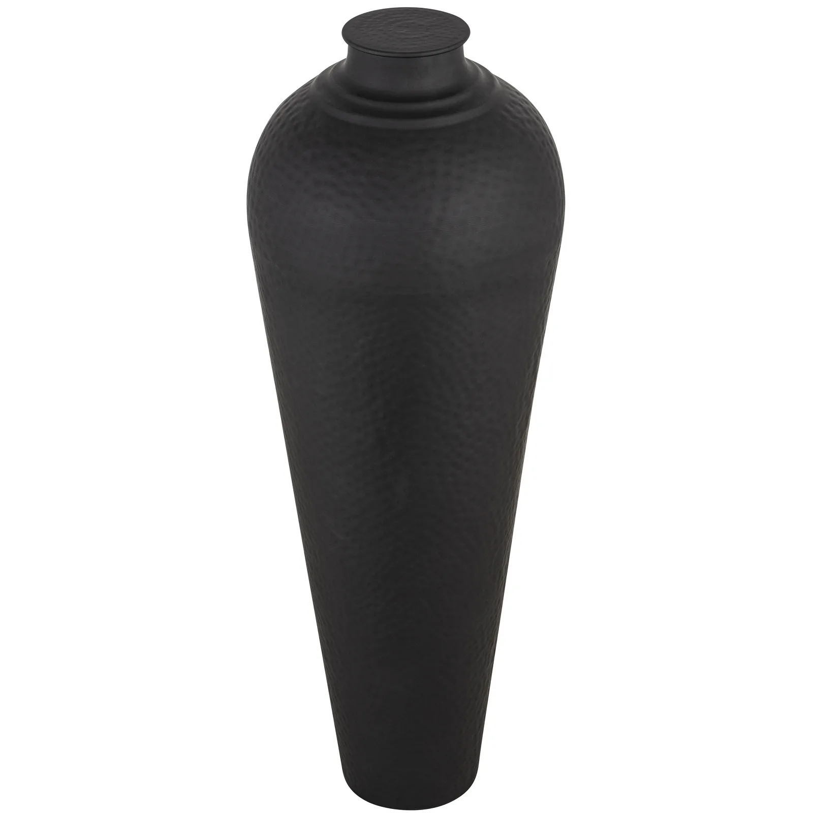 Matt Black Large Hammered Vase With Lid - Vases, photo 4 of 6