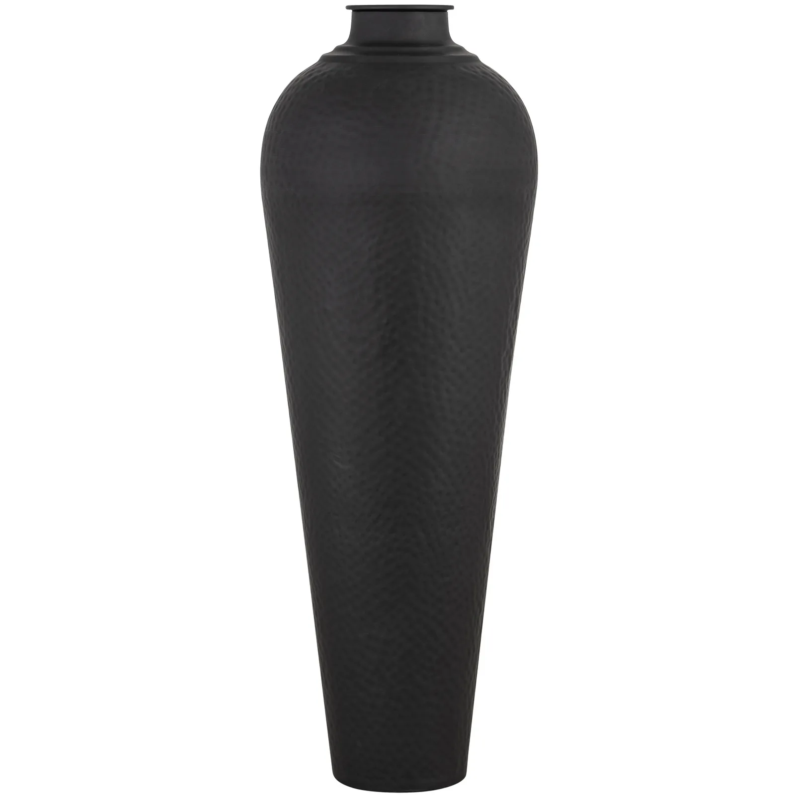 Matt Black Large Hammered Vase With Lid - Vases, photo 5 of 6