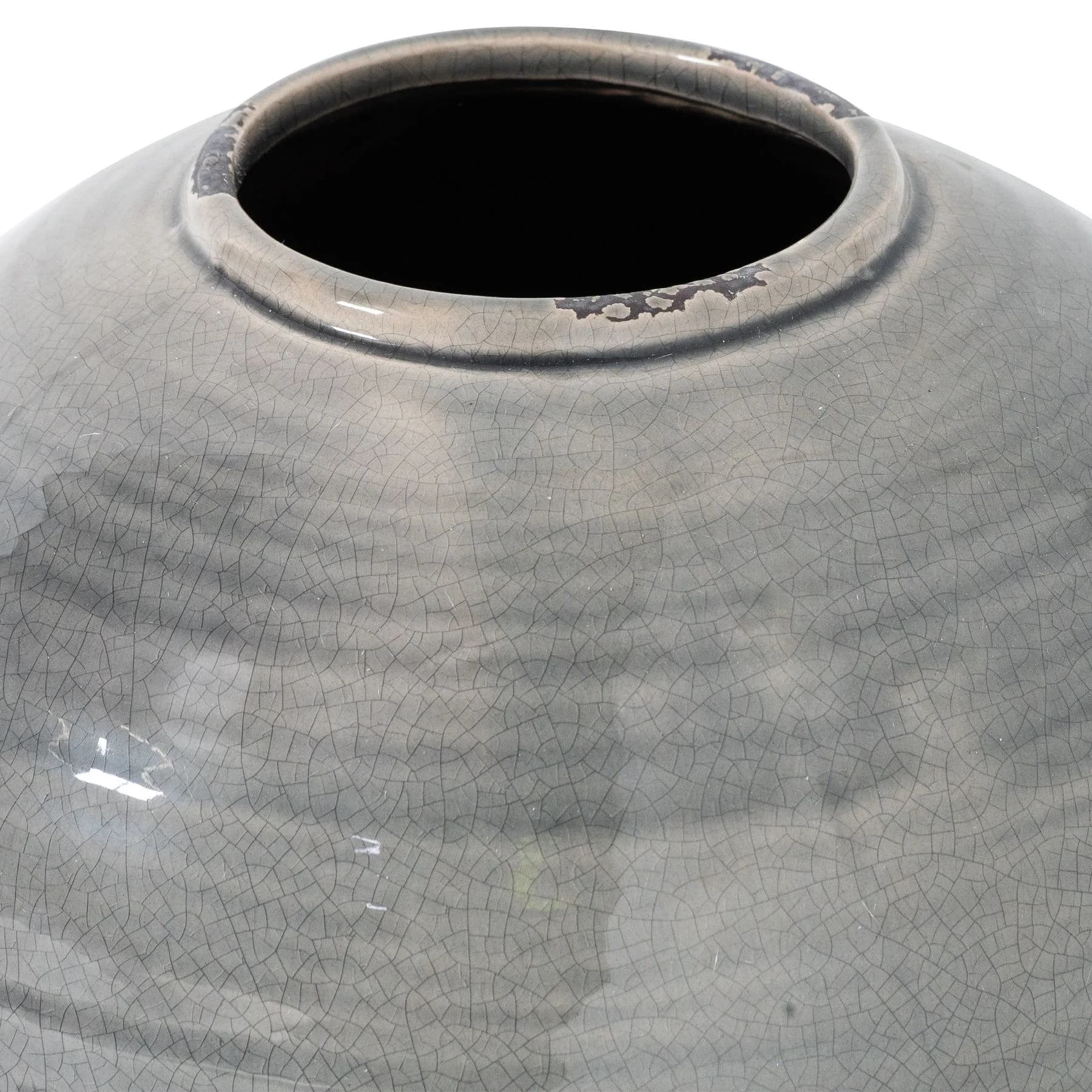 Garda Grey Glazed Tiber Vase - Vases, photo 3 of 3