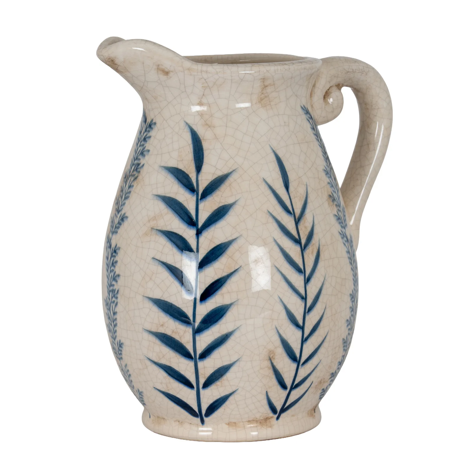 Large Blue Flora Olpe Jug Vase - Vases, photo 3 of 6