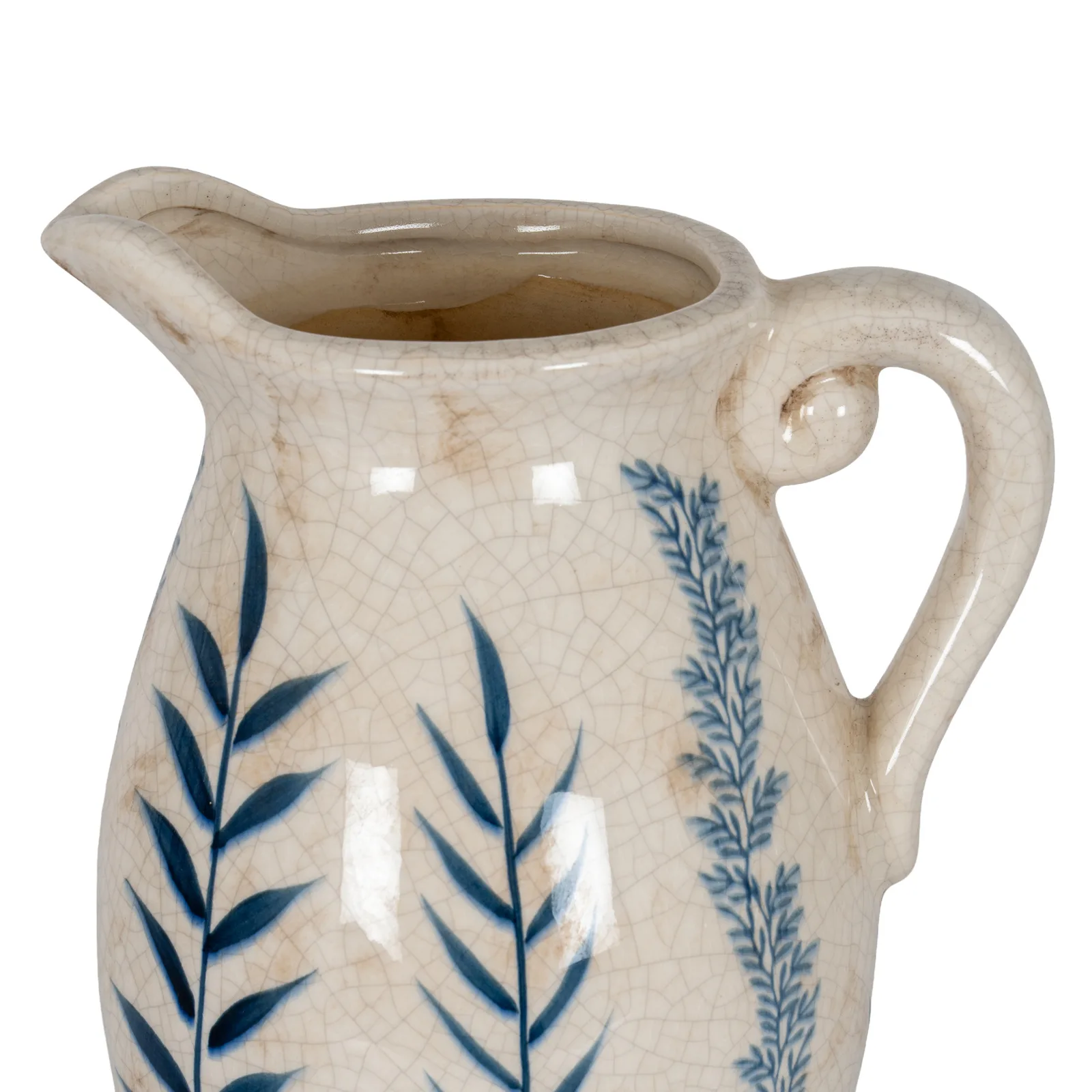 Large Blue Flora Olpe Jug Vase - Vases, photo 4 of 6
