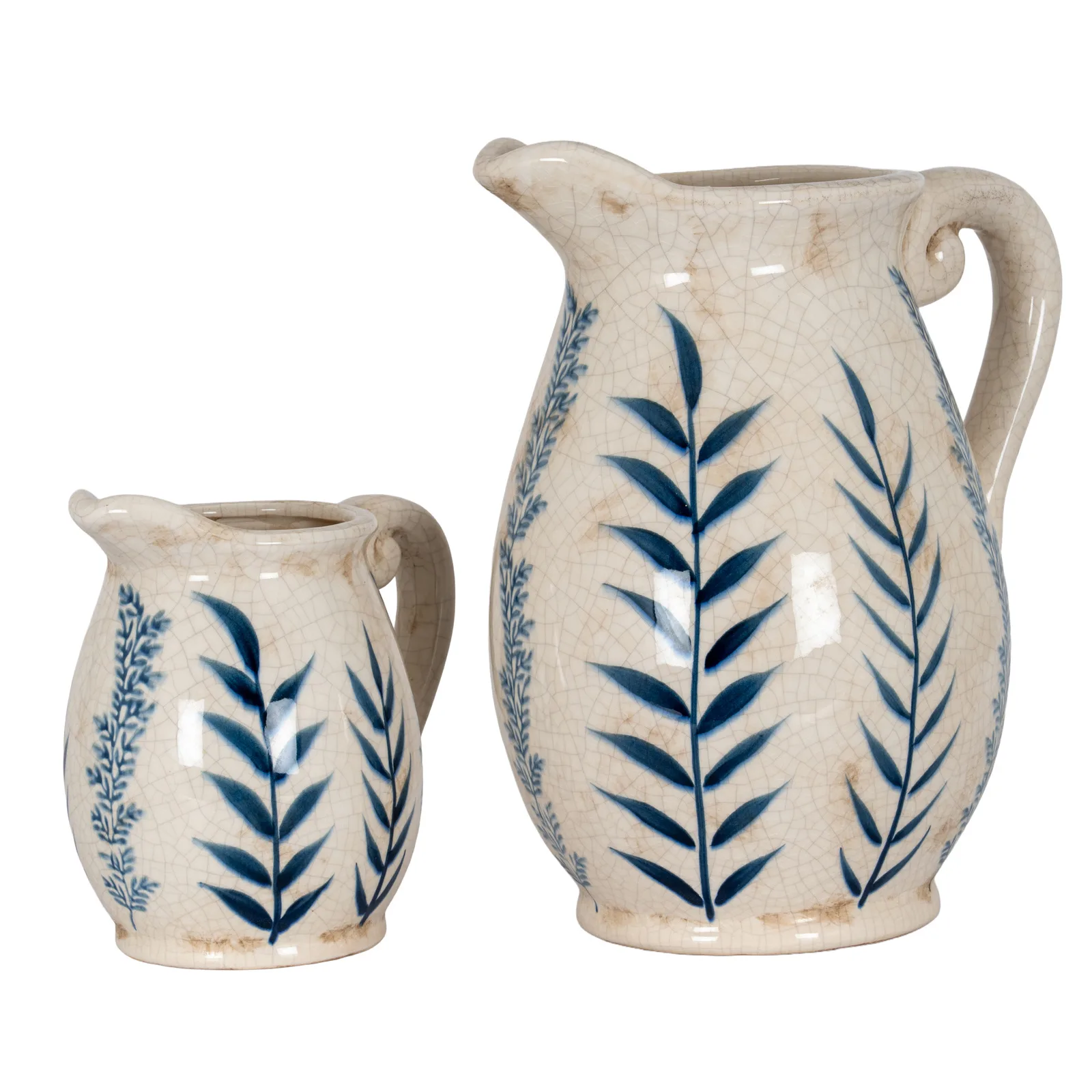 Large Blue Flora Olpe Jug Vase - Vases, photo 6 of 6