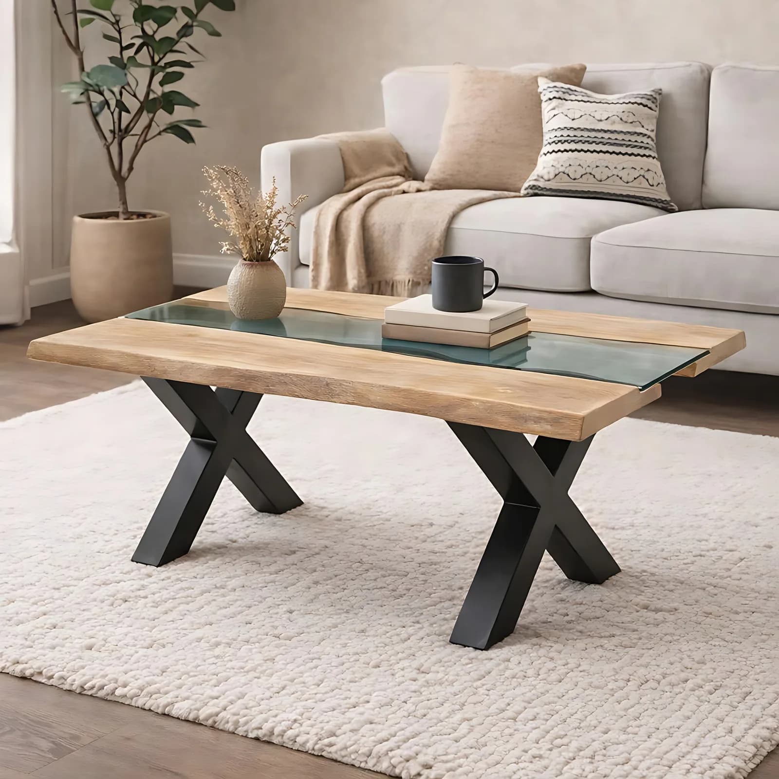 Live Edge Collection Light Acacia River Coffee Table - Coffee tables, photo 7 of 10