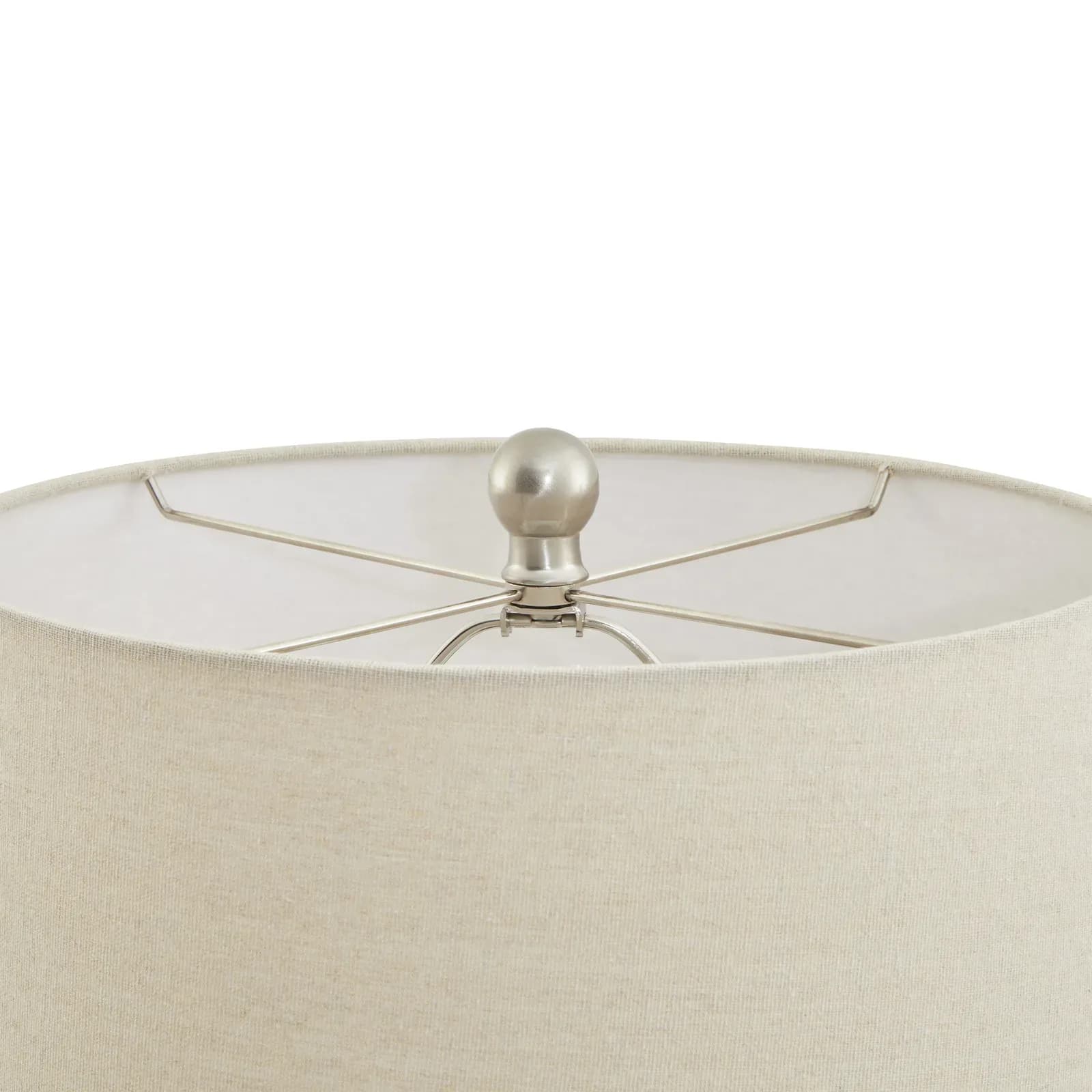 Lattice Ceramic Table Lamp With Linen Shade - Table lamps, photo 4 of 10