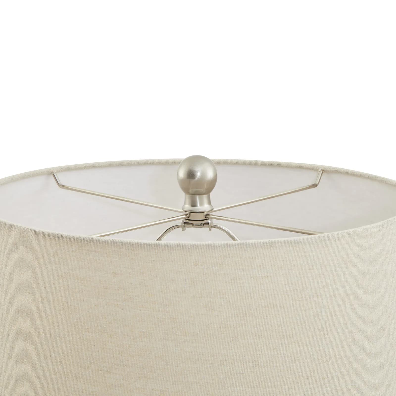 Lattice Ceramic Table Lamp With Linen Shade - Table lamps, photo 10 of 10
