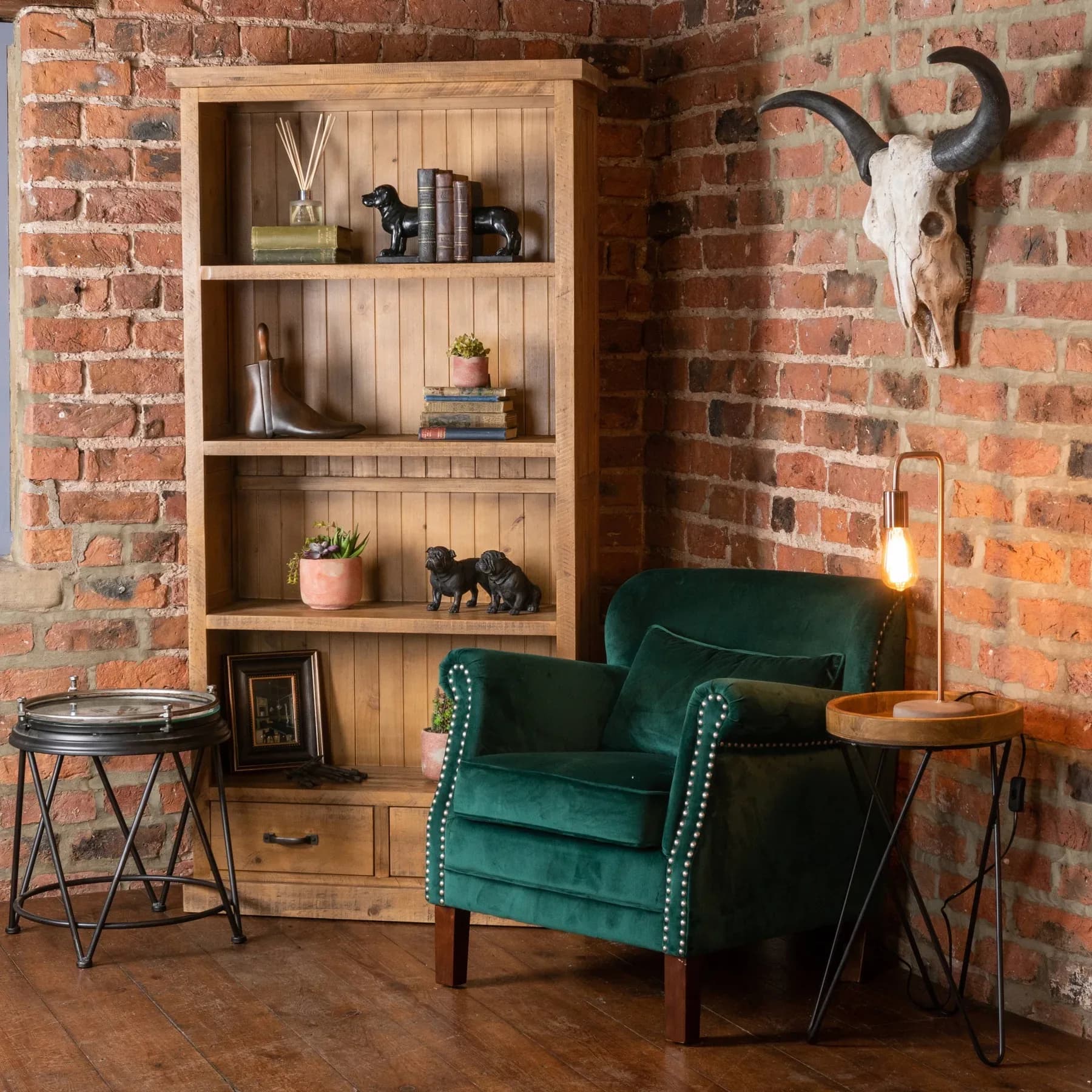 Copper Industrial Lamp With Stone Base - Table lamps, photo 6 of 10