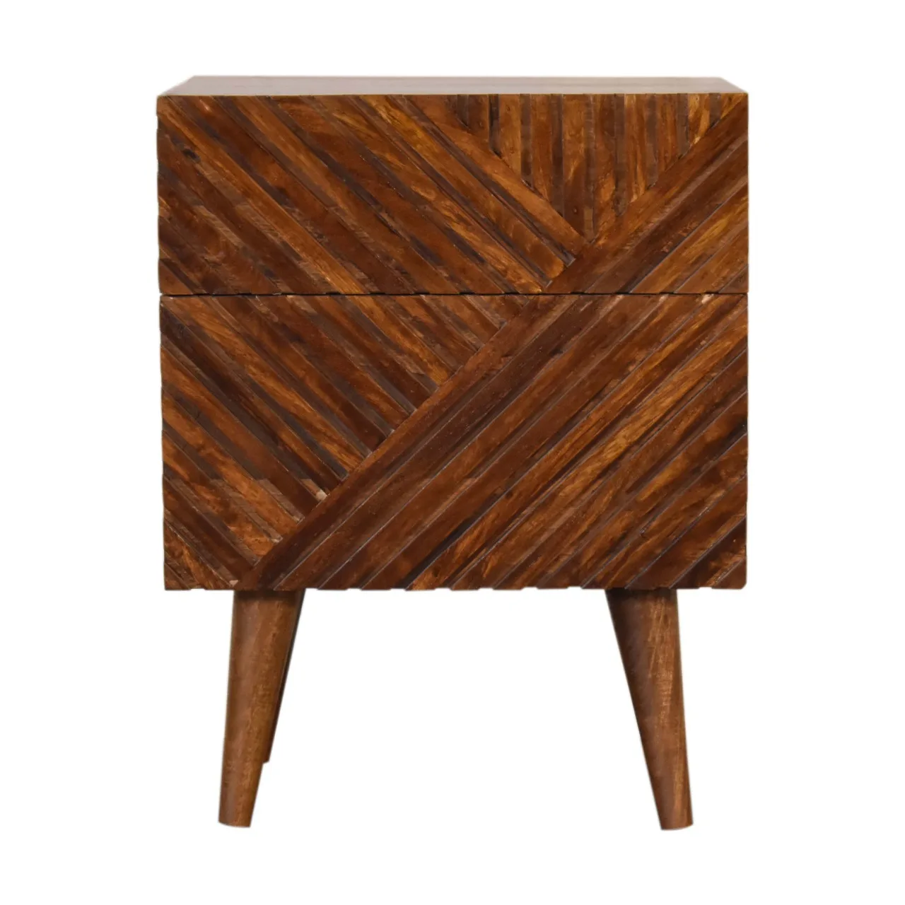 Lille 2 Drawer Chestnut Bedside - Bedside tables, photo 2 of 10